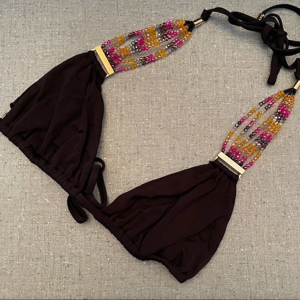 Beach Bunny Out of Your League Bikini Top Black - Picture 2 of 10